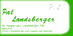 pal landsberger business card